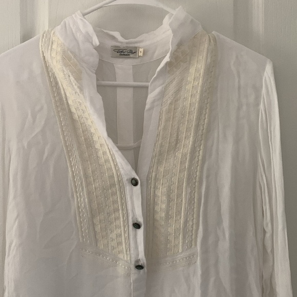 Tasha Polizzi blouse floral embroidered western boho relaxed romantic size S - Picture 2 of 12